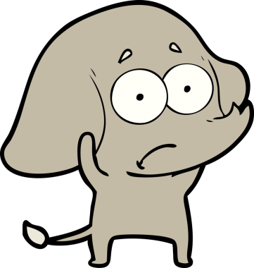 bir insan tarafından çizilmiş belirsiz bir fil.