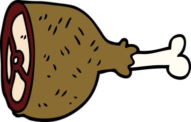 karikatür bir insan tarafından çizilmiş iyi pişmiş et