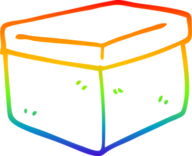 gökkuşağı gradyan çizgi çizimi bir insan tarafından çizilmiş dosya kutusu