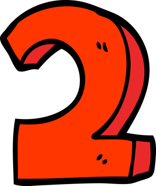 Bir insan tarafından çizilmiş iki numaralı karikatür.