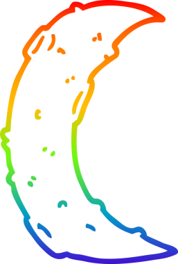 gökkuşağı gradyan çizgisi bir insan tarafından çizilmiş bir çizgi ayın çizimi