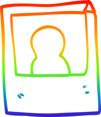 gökkuşağı gradyan çizgi çizimi bir insan tarafından çizilmiş anlık bir fotoğraf