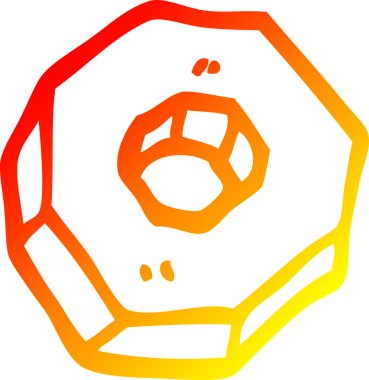 Bir insan tarafından çizilmiş bir çizgi filmin sıcak gradyan çizimi