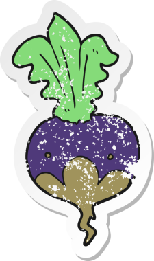 Bir insan tarafından çizilmiş pancar pancarının gerilimli yapıştırması.