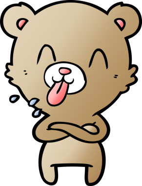 Bir insan tarafından çizilmiş bir çizgi film karakteri.