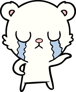 Bir insan tarafından çizilmiş kutup ayısı karikatürü