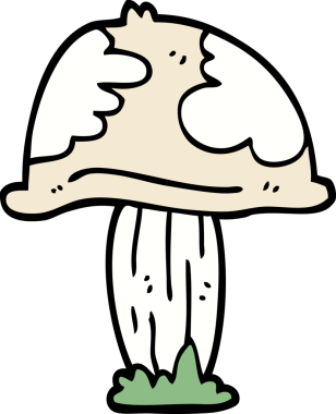 Bir insan tarafından çizilmiş vahşi mantar karalaması