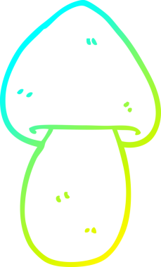 Bir insan tarafından çizilmiş bir mantarın soğuk gradyan çizimi