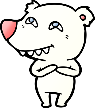 Bir insan tarafından çizilmiş kutup ayısı karikatürü