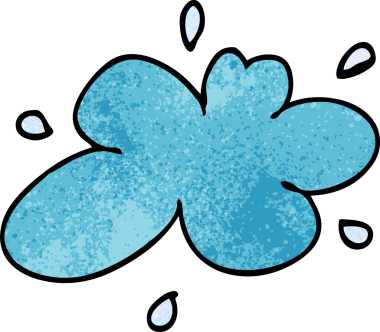 bir insan tarafından çizilmiş karikatür su sıçraması