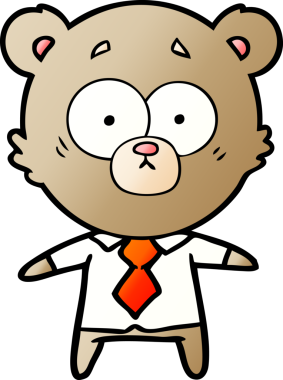 Bir insan tarafından çizilmiş sürpriz ayı karikatürü