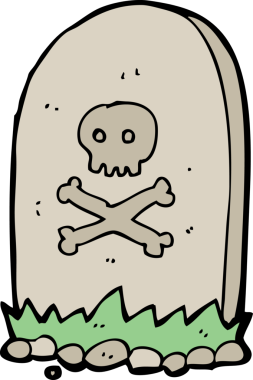 Bir insan tarafından çizilmiş karikatür mezarı