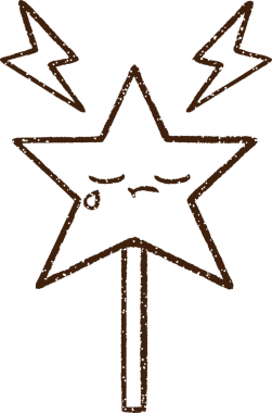 Sihirli Asa Kömür Bir insan tarafından çizilmiş