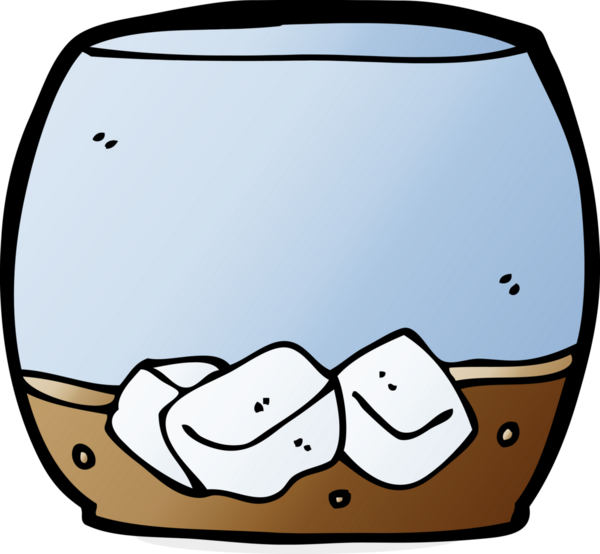 Bir insan tarafından çizilmiş bardakta viski.