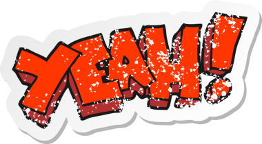 Evet, bir insan tarafından çizilmiş bir çizgi filmin gerilimli çıkartması.