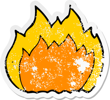 Bir insanın çizdiği çizgi film yangınının sıkıntılı çıkartması.