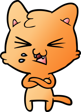 Bir insan tarafından çizilmiş kedi tıslaması.