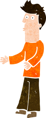 Bir insan tarafından çizilmiş el çizimi karikatür