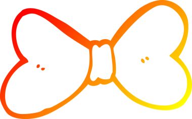 Bir insan tarafından çizilmiş çizgi film papyonunun sıcak çizgi çizimi