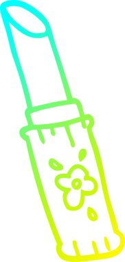 İnsan tarafından çizilmiş bir çizgi film rujunun soğuk gradyan çizimi