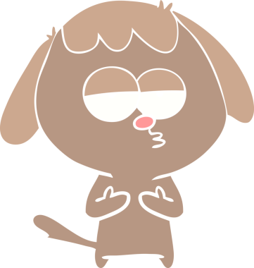 Bir insan tarafından çizilmiş düz renkli çizgi film.