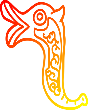 Bir insan tarafından çizilmiş bir savaş borusu çizimi.