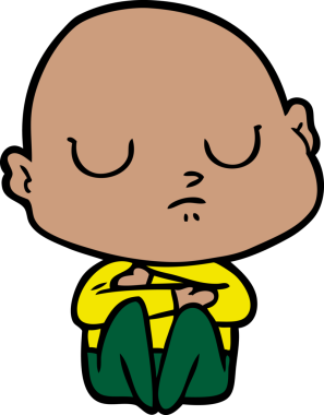 bir insan tarafından çizilmiş kel bir adam.