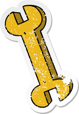 Bir insan tarafından çizilmiş garip bir el çizgi film anahtarının sıkıntılı çıkartması.