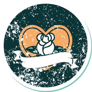 Bir insan tarafından çizilmiş kalp gülü ve bayrağının sembolik dövmeli resmi.