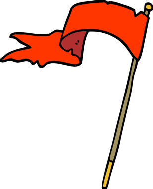 Bir insan tarafından çizilmiş karalama bayrağı.