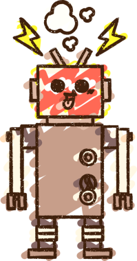 Bir insan tarafından çizilen robot tebeşiri.