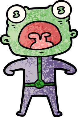 Bir insan tarafından çizilmiş garip uzaylı çığlıkları.