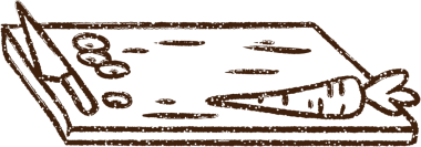 Bir insan tarafından çizilmiş Kömür Kesme Tahtası