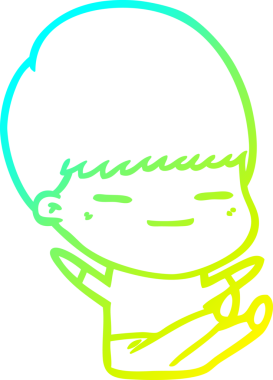 Bir insan tarafından çizilmiş kendini beğenmiş bir çizgi film karakteri.