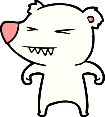 Bir insan tarafından çizilmiş kutup ayısı karikatürü