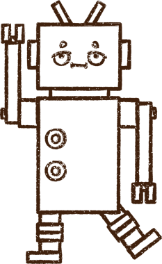Bir insan tarafından çizilen Çılgın Robot Kömürü