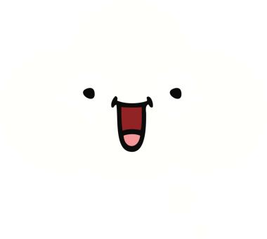 Bir insan tarafından çizilen düşünce baloncuğunun düz renkli retro karikatürü