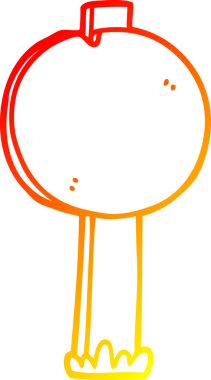 Bir insan tarafından çizilmiş çizgi film tabelasının sıcak gradyanı.