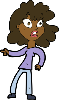 Bir insan tarafından çizilmiş endişeli bir karikatür.