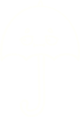 Bir insan tarafından çizilen Şemsiye Tebeşiri