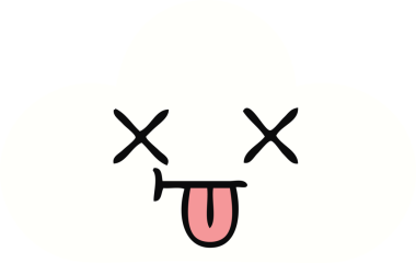 Bir insan tarafından çizilmiş beyaz bulutun düz renkli retro karikatürü