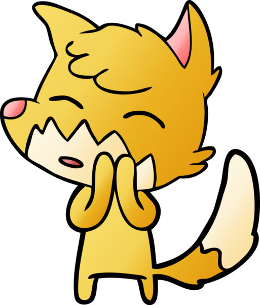 bir insan tarafından çizilmiş tilki çizgi filmi