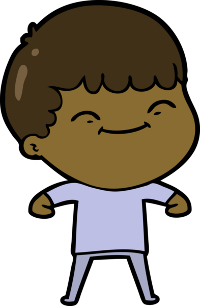 Bir insan tarafından çizilmiş mutlu çocuk çizgi filmi.