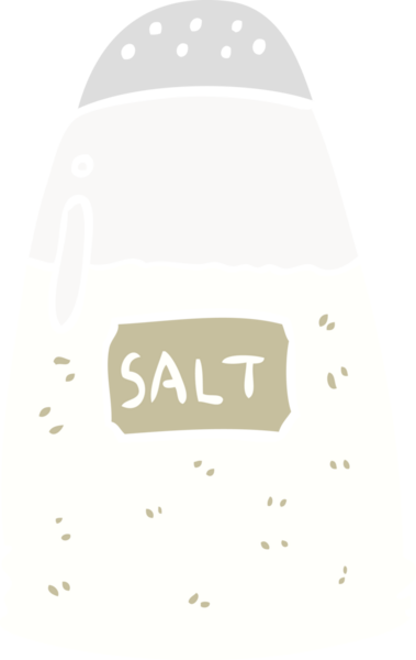 Bir insan tarafından çizilmiş düz renk çizgi film tuzu