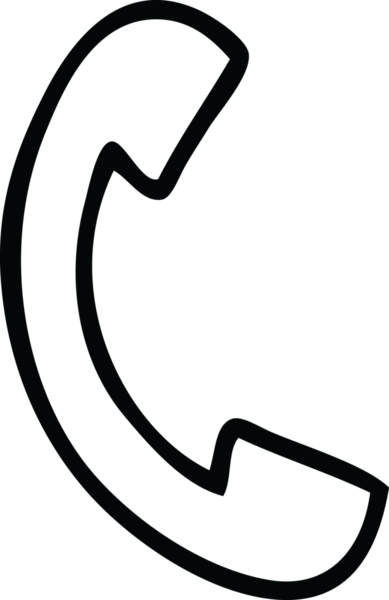 Bir insan tarafından çizilmiş bir telefon ahizesinin çizgi çizimi