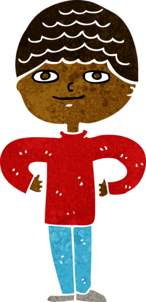 Bir insan tarafından çizilmiş gururlu bir adam.