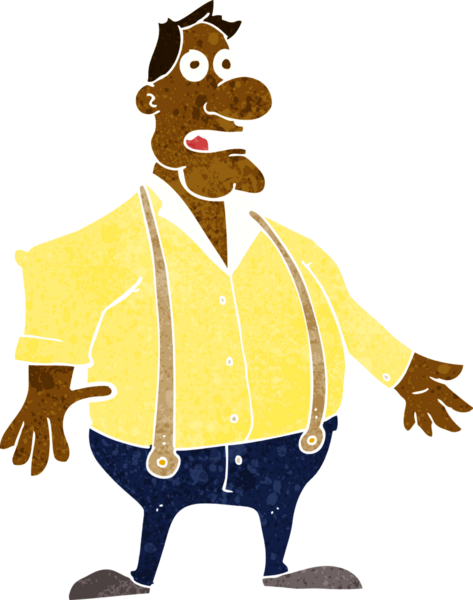 Bir insan tarafından çizilmiş bir karikatür.