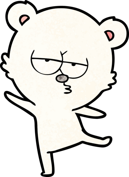 Bir insan tarafından çizilmiş kutup ayısı karikatürü