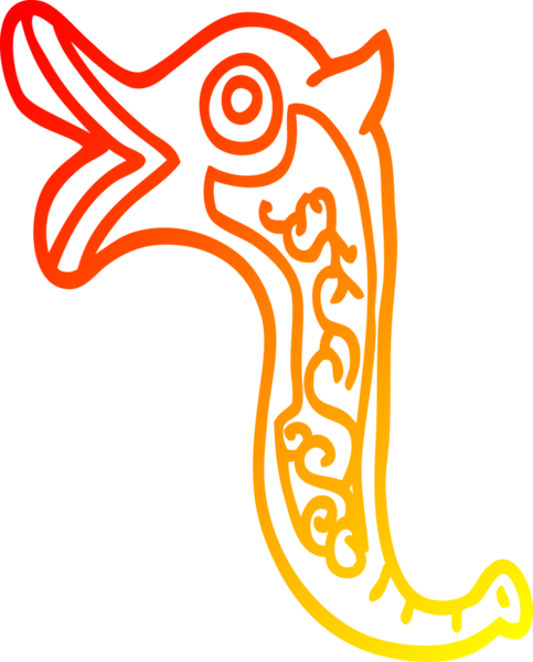 Bir insan tarafından çizilmiş bir savaş borusu çizimi.