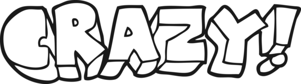 El yazısıyla çizilmiş siyah beyaz çizgi film bir insan tarafından çizilmiş deli gibi bağırıyor.